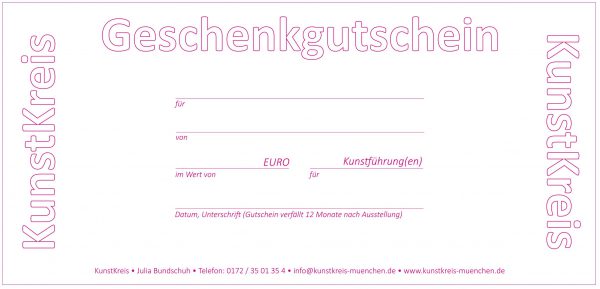 Gutschein Kunstführungen München
