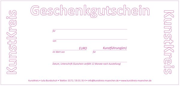 Gutschein Kunstführungen München